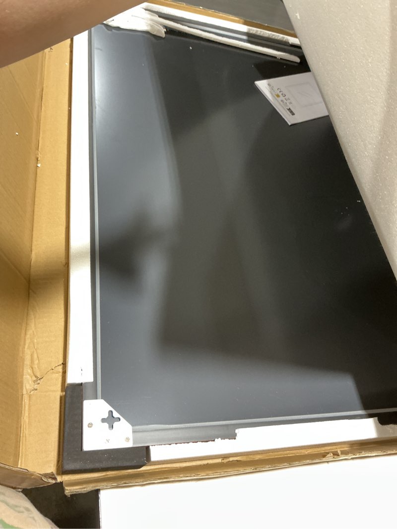 Condition photo showing Good Condition for WEER Bathroom Mirror, 40x30 Inch Wall Mirror, Walnut Wood Grain Framed Mirror, Rectangle Vanity Mirror, Tempered Glass, Anti-Rust, Hangs Horizontally or Vertically Walnut 40"L x 30"W