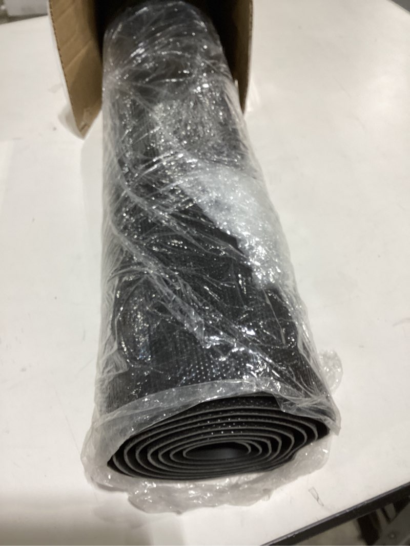 Condition photo showing Good Condition for 2' x 6' commercial indoor outdoor runner rug, non-slip rug heavy duty brush step entrance mat weather utility rug with non slip rubber backing, commercial traffic guard door carpet, jet black jet black 6' x 2' (rectangular)