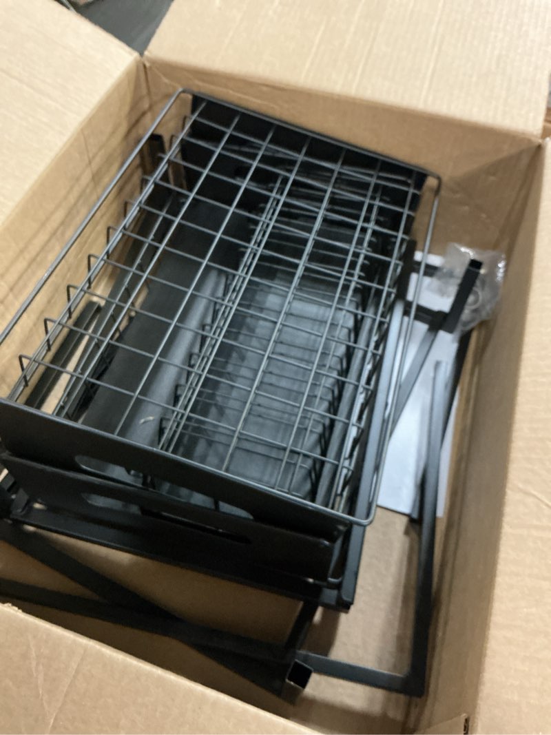 Condition photo showing Good Condition for under sink organizer 2 tier, pull out drawer slides under sink storage for bathroom kitchen,multi-purpose drawer under cabinet organizer for cleaning supplies (black, 2 pack) 2 pack black