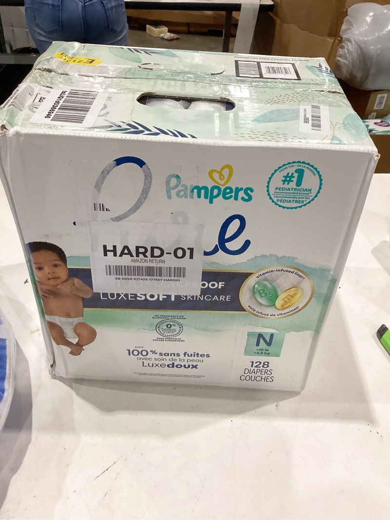 Condition photo showing New/Like New for pampers pure baby diapers, size 0 (>10 lbs ), 128, up to 100% leakproof, premium hypoallergenic soft diapers newborn 128