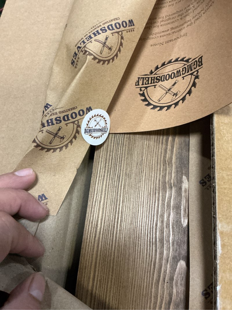 Condition photo showing Good Condition for BGMG 30 inch Walnut Floating Shelves for Wall Set of 2,High End Solid Real Wood 30 in Floating Shelf,Rustic Wooden Wall Mount Shelves,Heavy Duty Bracket,30x6.7x1.25 inch Dark Walnut 30 inch