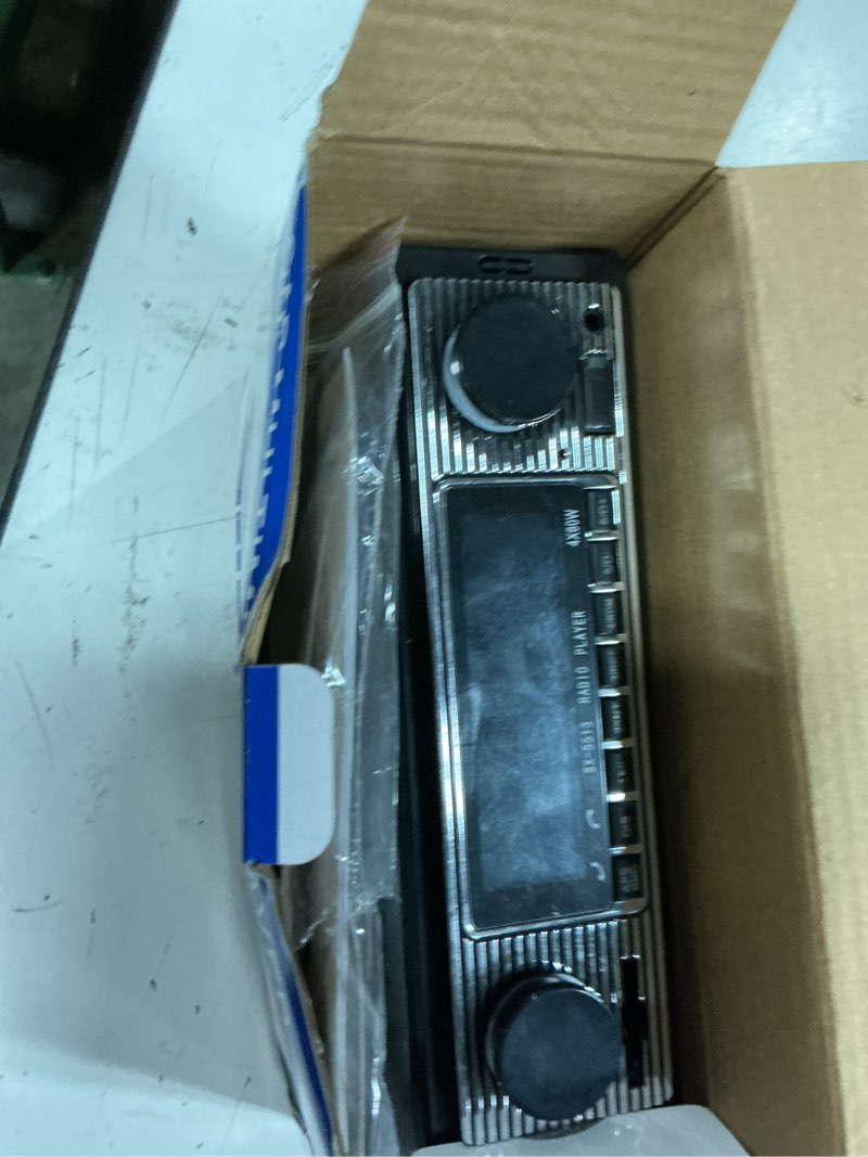 Condition photo showing As Is for classic 7" single din car radio,bluetooth car stereo, fm radio,car audio receiver, voice control,hands-free calling, built-in microphone,usb/sd/aux,support mp3/wma/wav, dual.car multimedia player