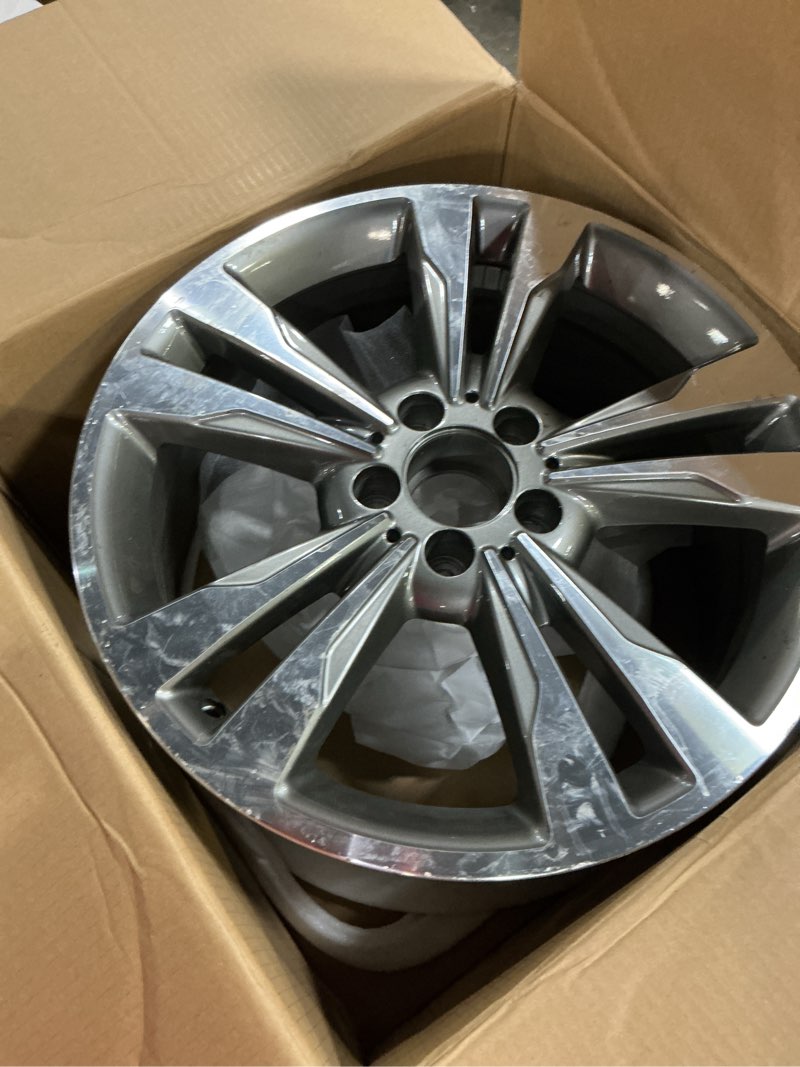 Condition photo showing As Is for new 18" x 8.5" alloy replacement wheel fits for mercedes-benz e-class e350 e400 2014 2015 2016 oem design wheel 18" 18x8.5 machined grey single replacement rim