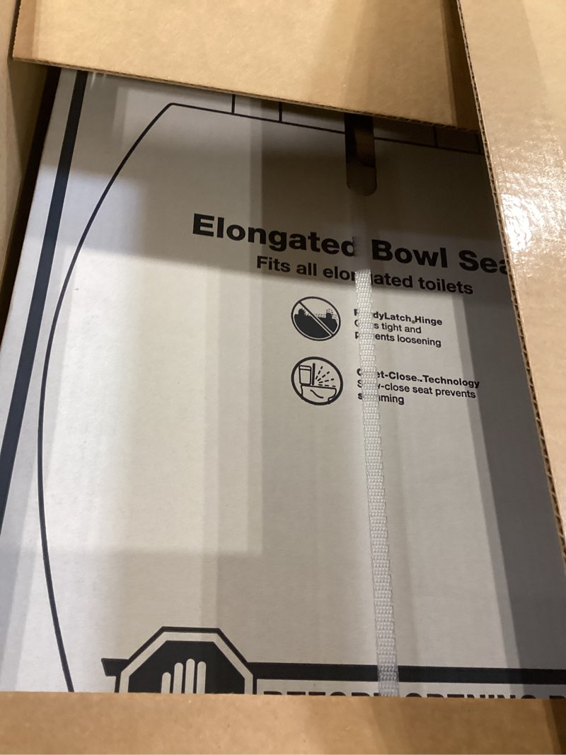 Condition photo showing Good Condition for "kohler 4636-rl-95 cachet readylatch elongated toilet seat slow close, soft close toilet seat quiet lid, contoured grip-tight bumpers installation hardware, apartment essentials, ice grey " ice gray elongated ready latch