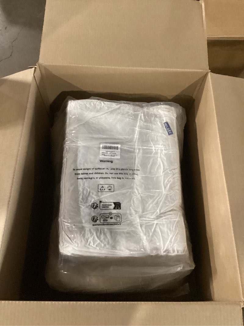 Condition photo showing Good Condition for easy-going stretch sofa slipcover 1-piece sofa cover furniture protector couch soft with elastic bottom for kids, polyester spandex jacquard fabric small checks (sofa, snow white)