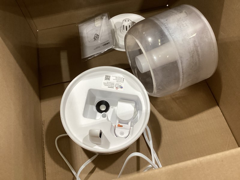 Condition photo showing Good Condition for dreo humidifiers for bedroom, 3l top fill 30h & 26db quiet runtime for large room, cool mist ultrasonic humidifier with humidity sensor, night light for home, baby, nursery, plants, new edition pearl white