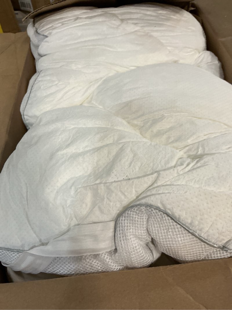 Condition photo showing As Is for DOWNCOOL 3 Inch Twin Mattress Topper, Ultra Thick and Fluffy Supportive Memory Foam Mattress Topper for Body Pain, Mattress Pad with Breathable Mesh Design for Deep Sleep,75x39x3 Inches