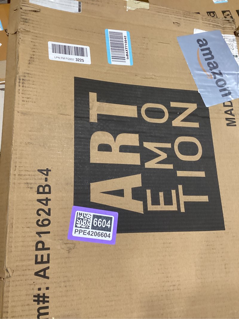 Condition photo showing Good Condition for art emotion black 16x24 picture frame display 12x18 pictures with mat or 16x24 without mat, horizontal and vertical for wall- 4 packs
