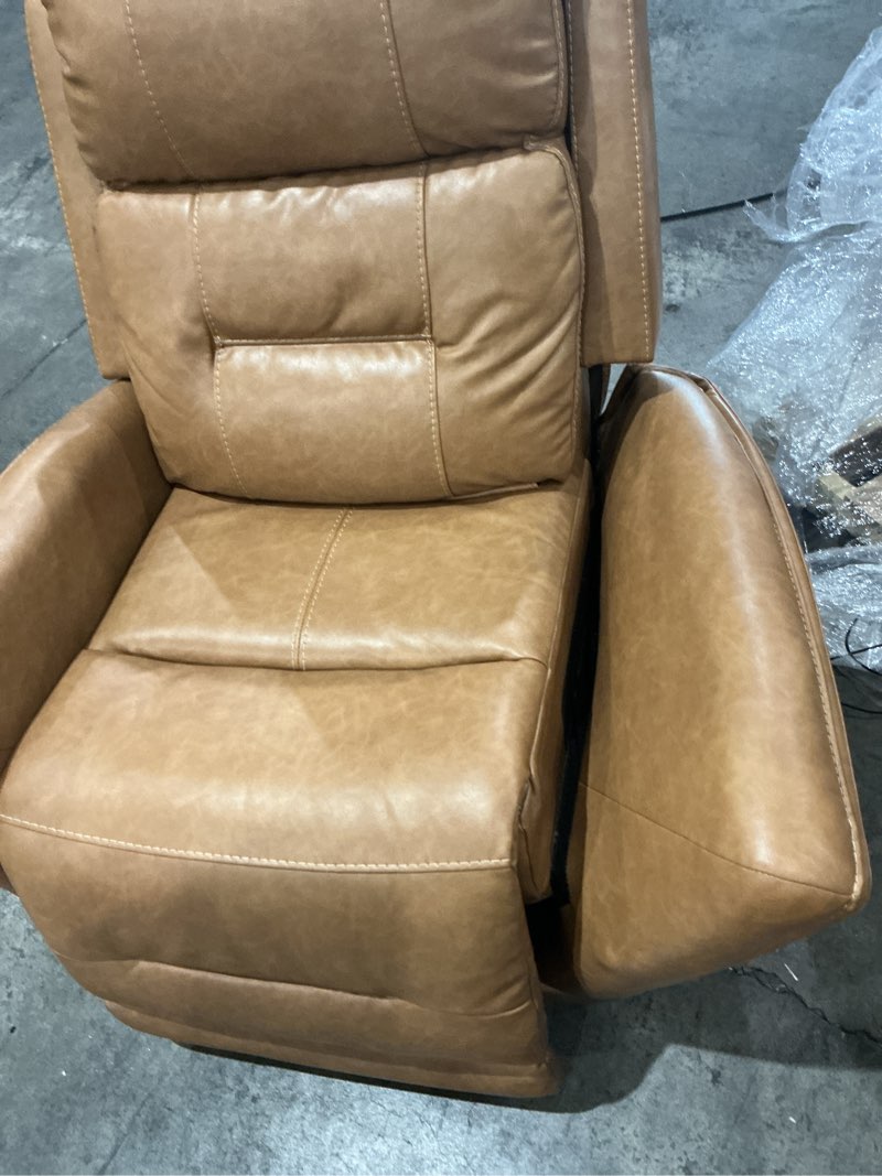 Condition photo showing As Is for spruce & spring power recliner chair wall hugger with power headrest