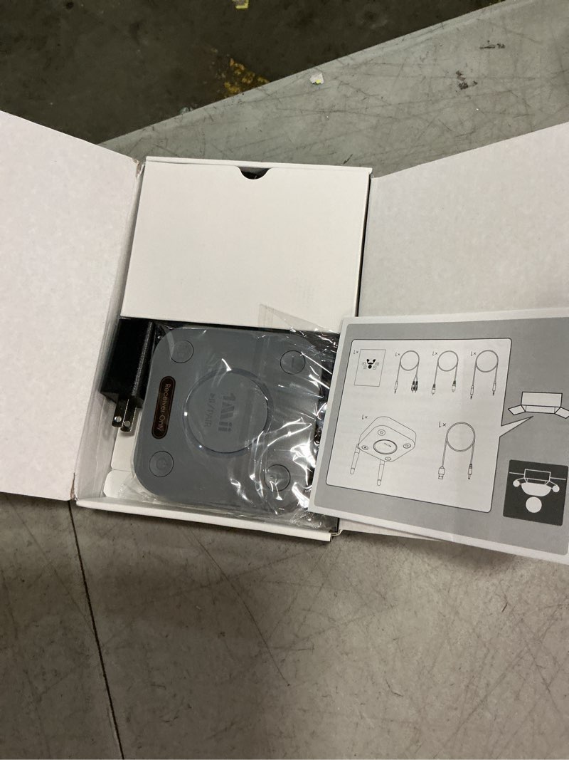 Condition photo showing New/Like New for [upgraded] 1mii bluetooth 5.3 audio receiver, long range hifi bluetooth adapter w/ 3d surround aptx hd low latency, optical rca aux 3.5mm coaxial for home stereo system - b06pro grey