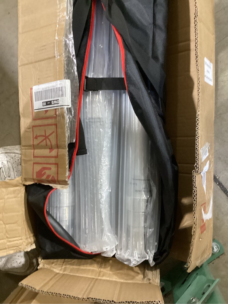 Condition photo showing Good Condition for 10x10 pipe and drape stand kit, heavy duty backdrop stand adjustable, sturdy metal back drop decoration frame with flat base for parties, flower wall, wedding, event,trade shows, photo shoot silver 10ftx10ft