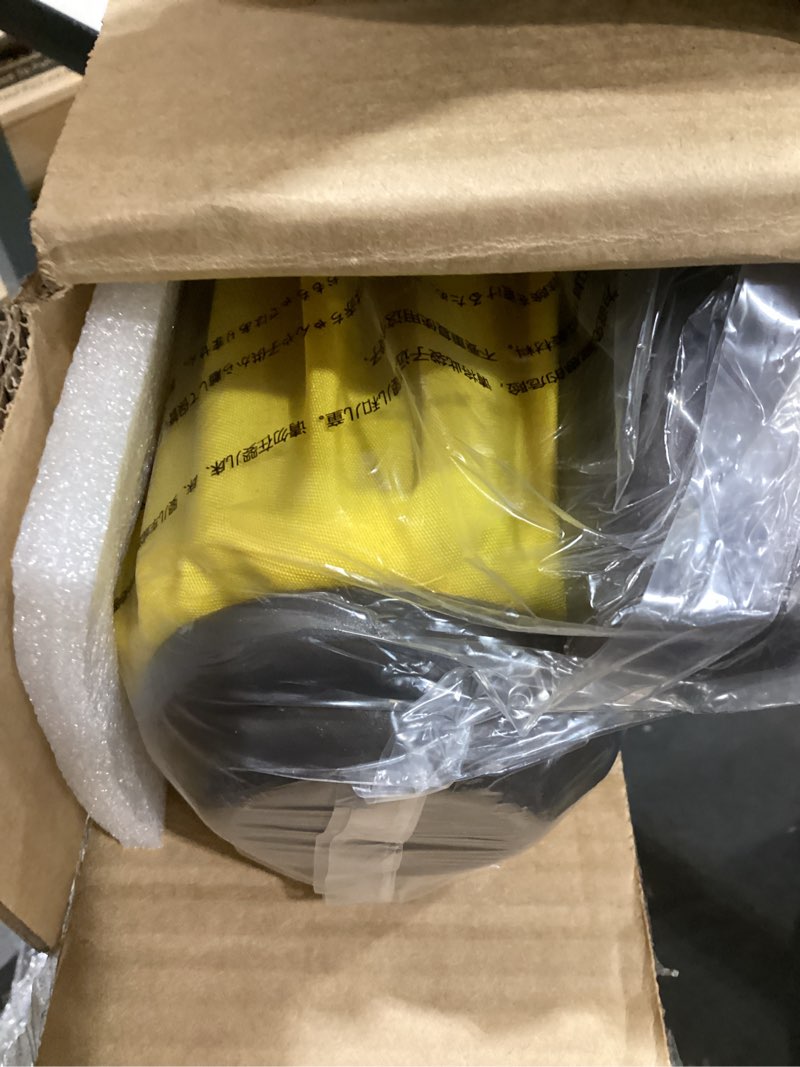 Condition photo showing Good Condition for jearey 9ft half umbrella outdoor patio umbrella market umbrellas with crank, 1/2 round wall umbrella 5 sturdy ribs uv protection for pool garden balcony deck, yellow 9' half yellow