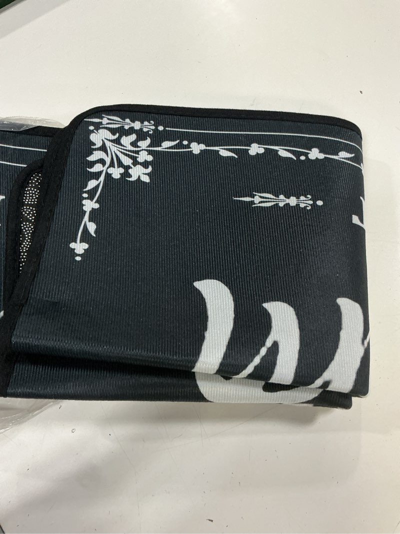 Condition photo showing Good Condition for black-1 farmhouse rug runner - non-slip, waterproof floor mat in kitchen, bathroom, and mudroom - 20''x59'' 59x20 in black-1