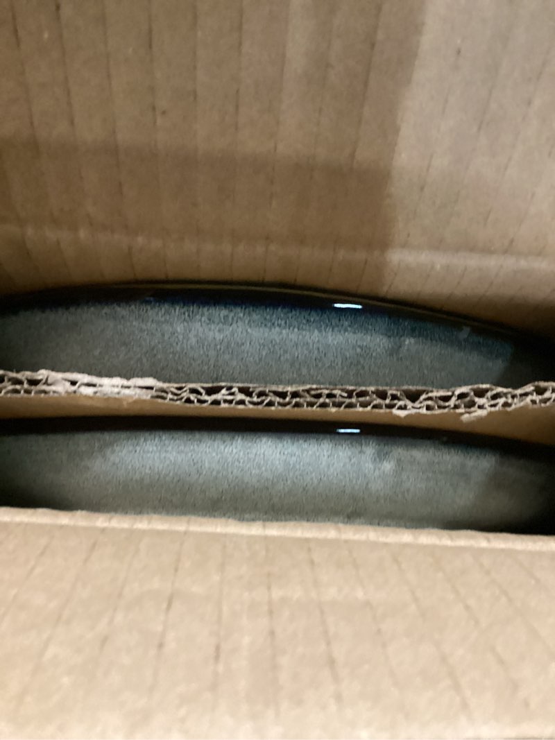 Condition photo showing Good Condition for AmorArc Ceramic Dinnerware Sets,Handmade Reactive Glaze Stoneware Plates and Bowls Sets,Highly Chip and Crack Resistant | Dishwasher & Microwave Safe Dishes Set,Service for 4 (12pc) Green Wheat Service for 4