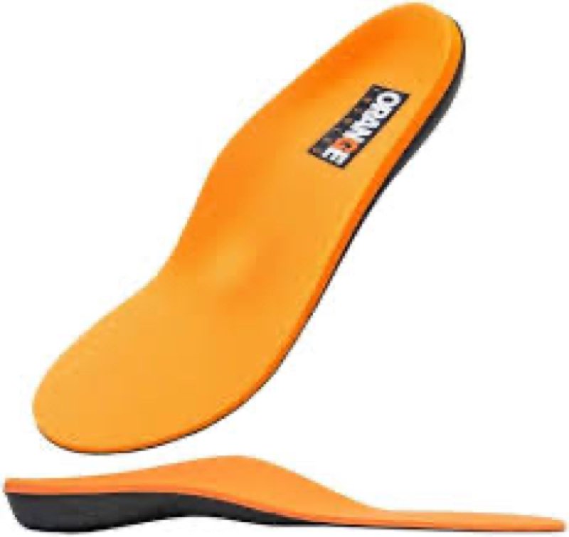 Insoles for Men Women (1Pair-Orange, Men 6-7/Women 7.5-8.5)