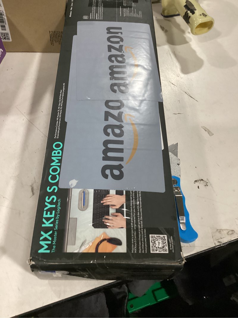 Condition photo showing As Is for Logitech MX Keys S Combo - Performance Wireless Keyboard and Mouse with Palm Rest, Customizable Illumination, Fast Scrolling, Bluetooth, USB C, for Windows, Linux, Chrome, Mac,Color Graphite. Graphite Keyboard + Mouse Combo