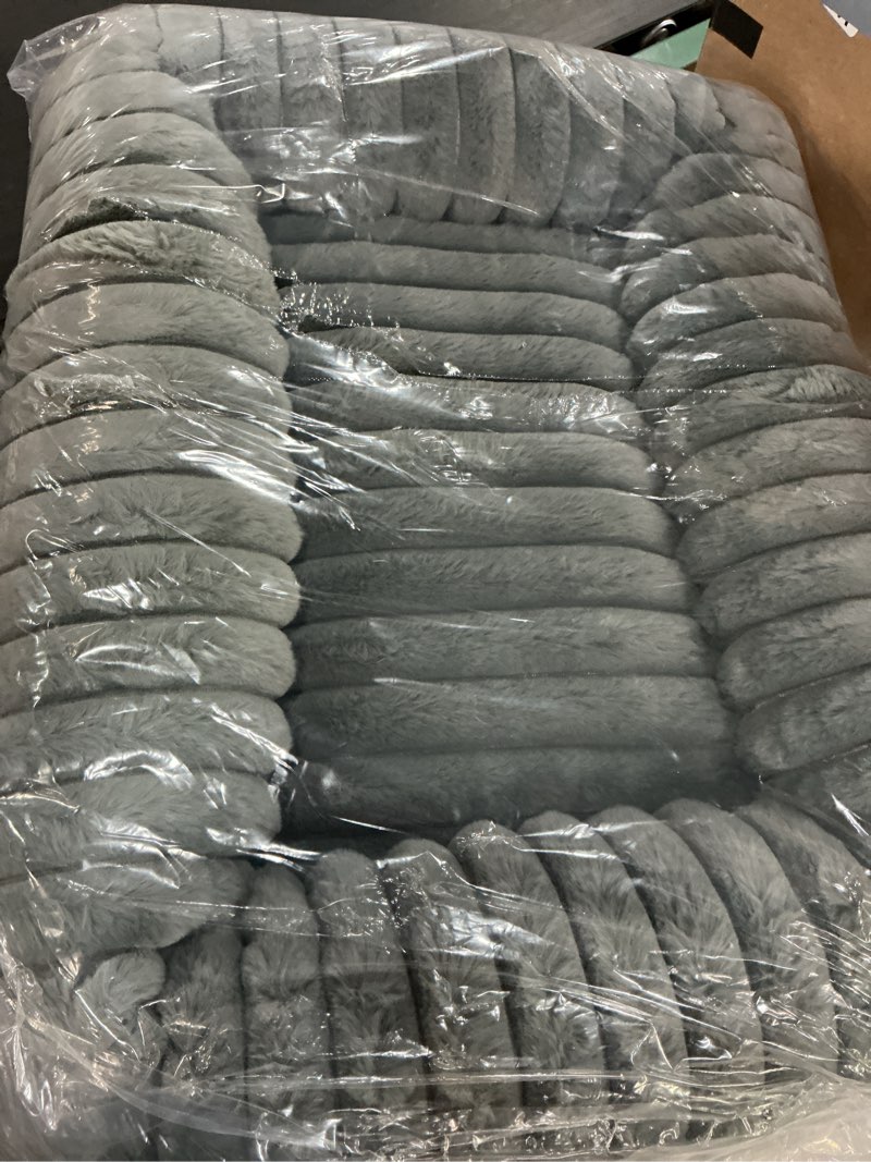 Condition photo showing Good Condition for FURTIME Dog Bed for Small Medium Dog, Washable Orthopedic Pet Bed with Removable Cover, Rectangle Soft Calming Sleeping Puppy Bed Durable Pet Cuddler with Anti-Slip Bottom, Grey, M (25"x21"x7") M (25"x21"x7") Grey