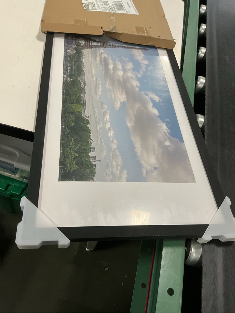 Condition photo showing Good Condition for upsimples 12x36 Picture Frame, Display Pictures 10x30 with Mat or 12 x 36 Without, Wall Hanging Long Frames, Black, 1 Pack Black 12x36