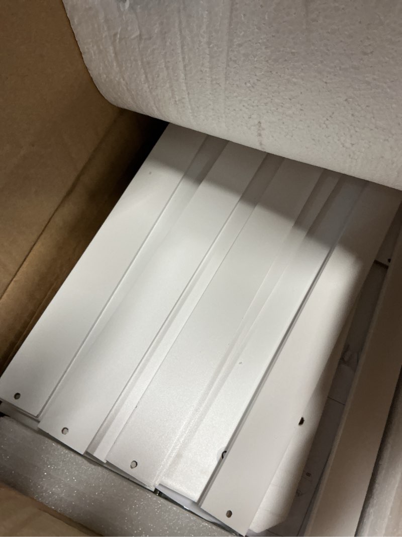 Condition photo showing Good Condition for High Radiator Cover Wood Cabinet: 36 Inch Height White Small Heater Covers Horizontal Slats Modern Tall Radiators Shelf Thicken MDF Wooden Kitchen Bedroom Home Furniture for Living Room S H36 x W30.7 x D7.5 Inch