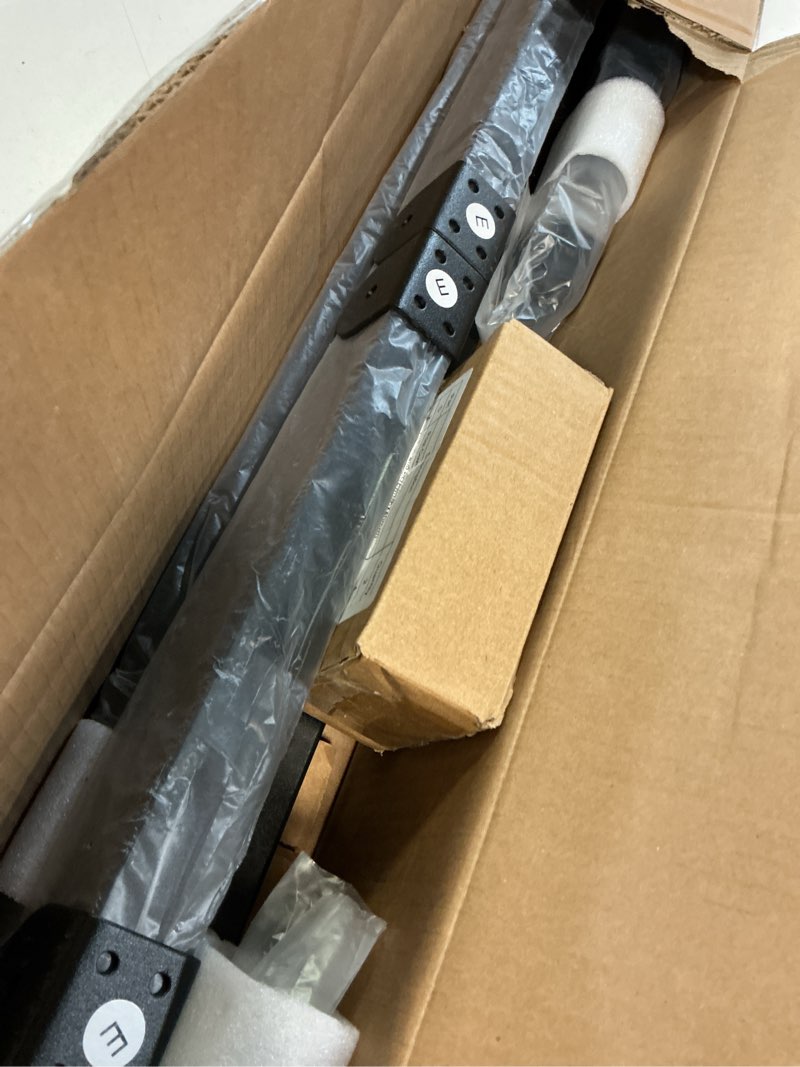 Condition photo showing Good Condition for hand rails for outdoor steps, 2-5 steps wrought iron handrails for outdoor steps, stair railing for porch, home, garden, indoor, staircase handrails for wooden, cement, brick, marble (4 steps)