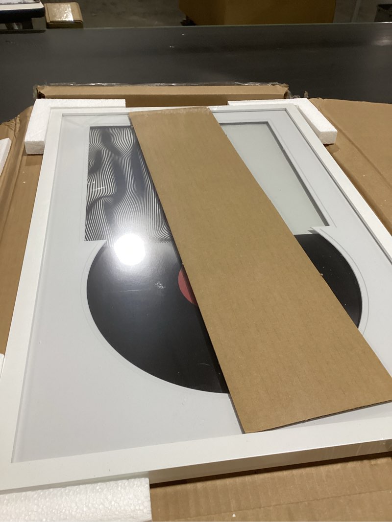 Condition photo showing Good Condition for mcs double matte record album frame, 16.5x25 record frame, white for lp vinyl record & jacket display (1-pack) white 16.5x25 1-pack