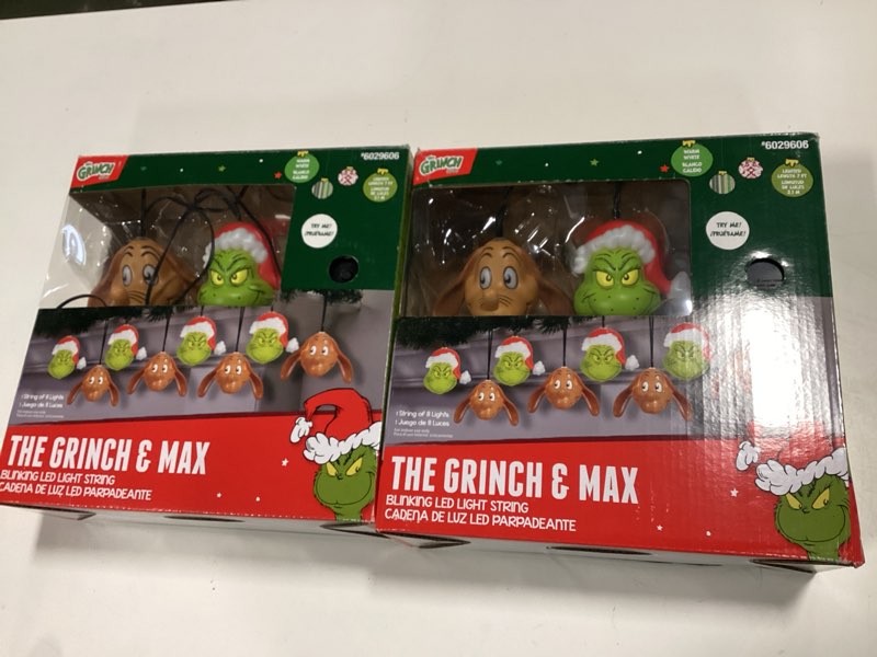 Condition photo showing Good Condition for (2Pack)Grinch 8 -Count 1-ft Multicolor LED Battery-operated Indoor Christmas