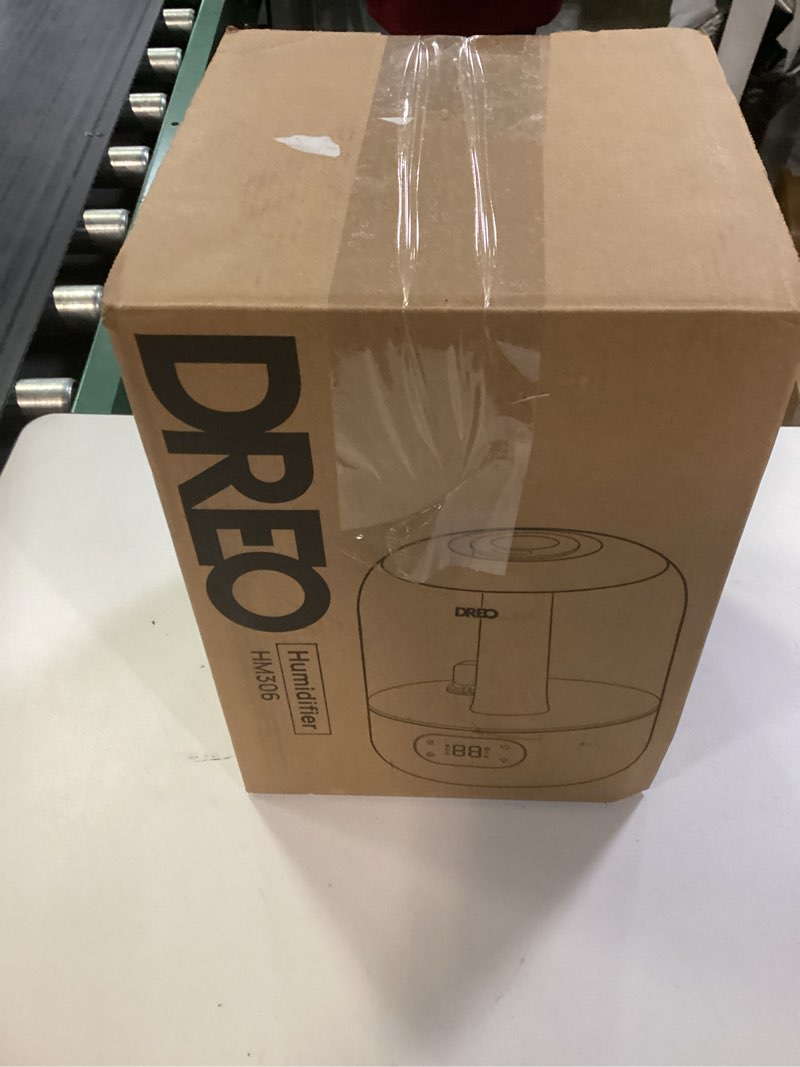 Condition photo showing New/Like New for dreo humidifiers for bedroom, 3l top fill 30h & 26db quiet runtime for large room, cool mist ultrasonic humidifier with humidity sensor, night light for home, baby, nursery, plants, new edition pearl white