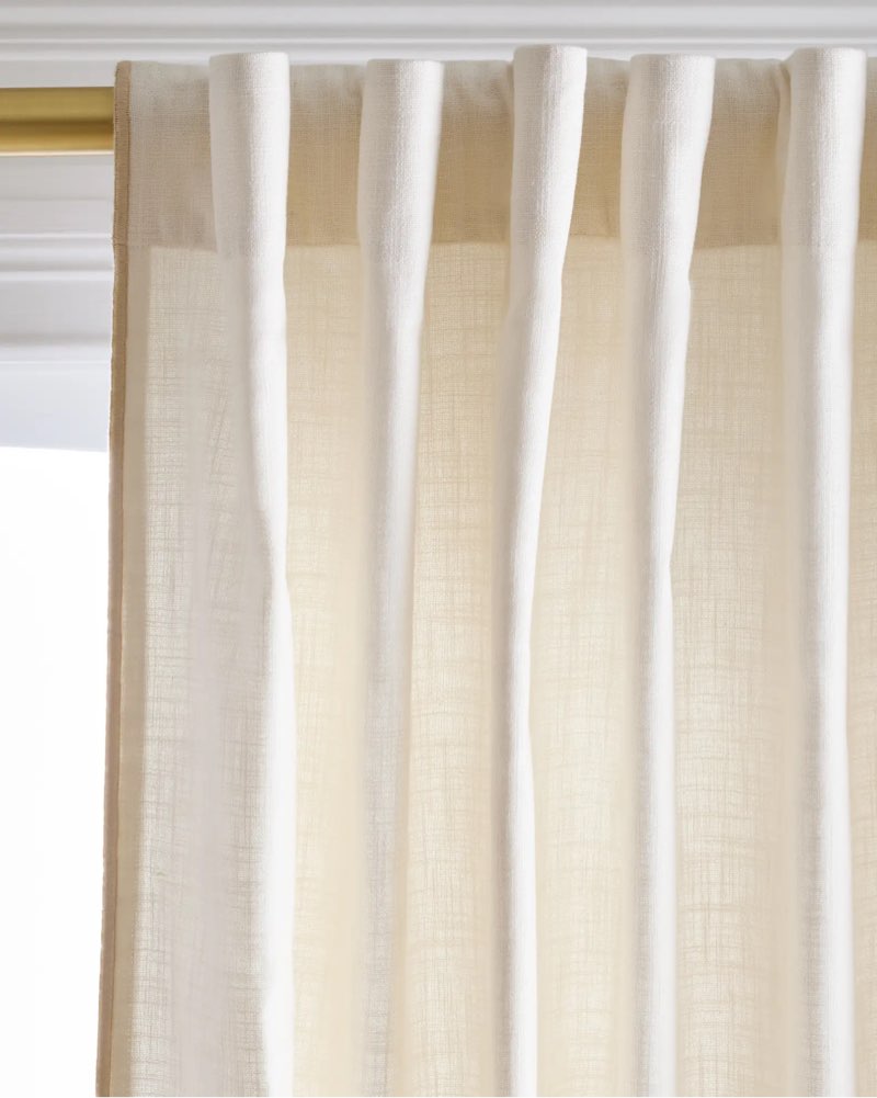 quince piped edge cotton curtain sheer curtain 48 in x 84 