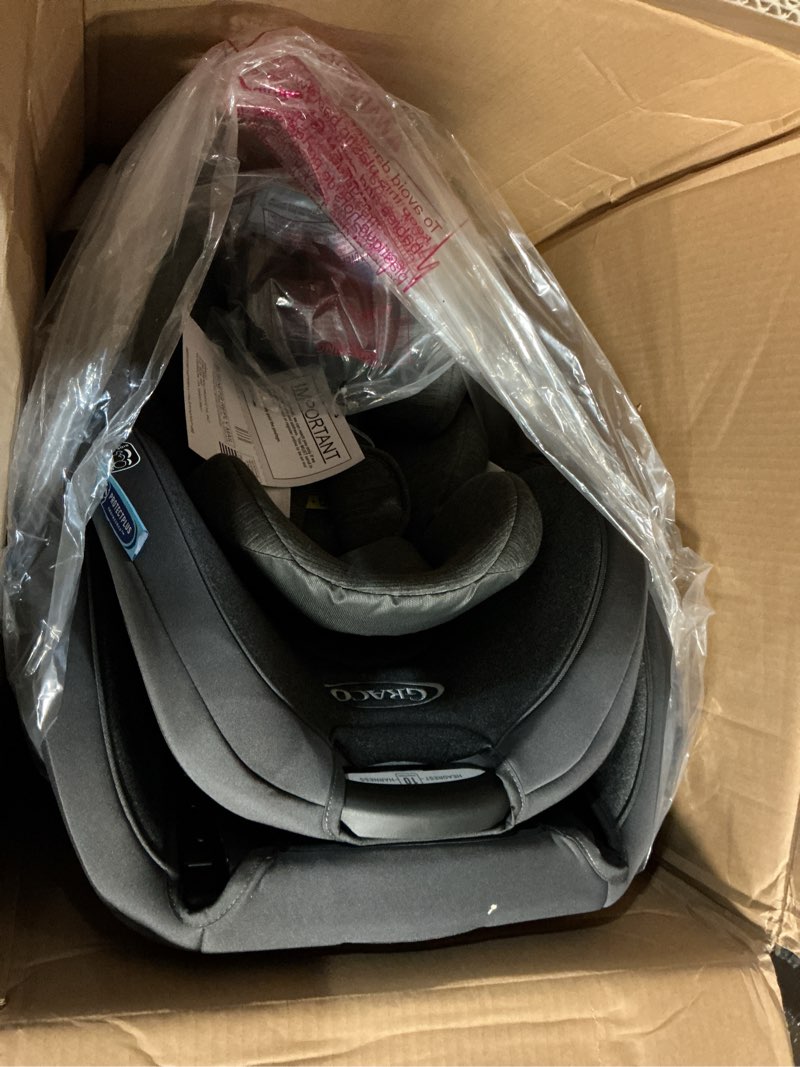 Condition photo showing Good Condition for graco turn2me 3-in-1 rotating convertible car seat, manchester, featuring headrest and harness adjust, easy installation and steel reinforced frame