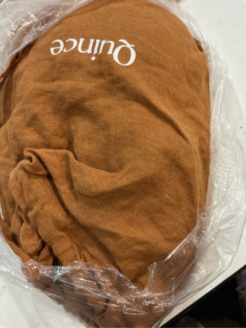 Condition photo showing New/Like New for european linen sham set, standard, terracotta