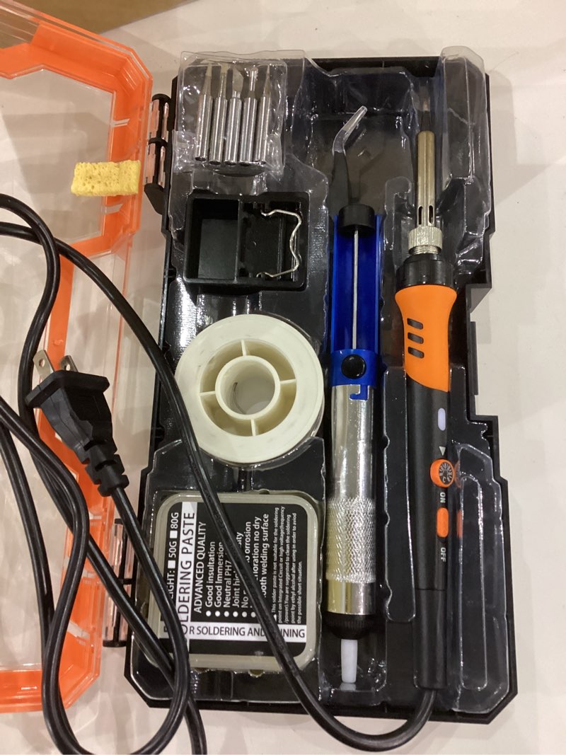 Soldering Iron Premium Kit, 60W Soldering Gun with Ceramic Heater, 12-in-1 Soldering Tool, Adjustabl