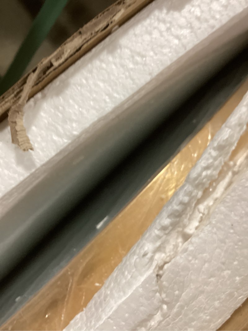 Condition photo showing New/Like New for TinyTimes 57"x20" Arched Full Length Mirror, Full Floor Mirror with Stand, Large Full Body Mirror, Wall Mirrors for Bedroom Living Room, Aluminum Frame (Gold) Gold 57"L x 20"W