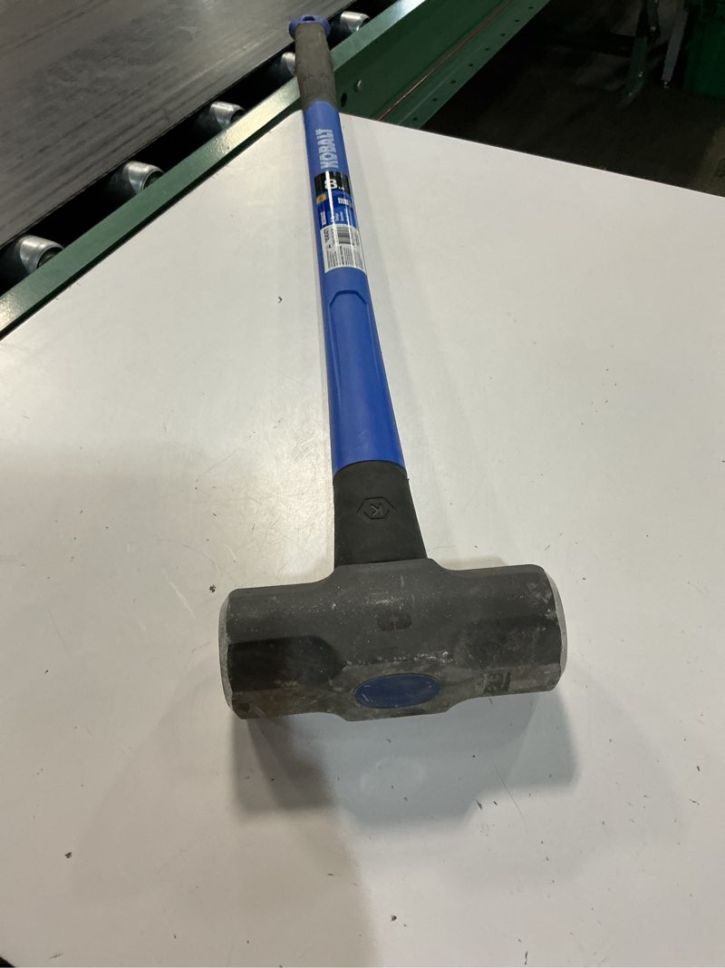 Condition photo showing As Is for kobalt 8-lb smooth face steel head fiberglass engineering sledge hammer