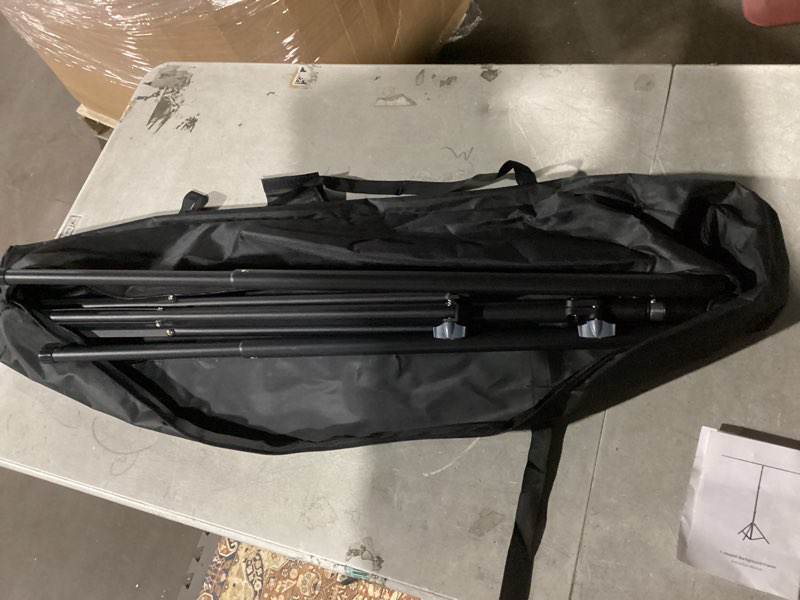 Condition photo showing Good Condition for EMART T Shape Backdrop Stand 8.5x5ft, Adjustable Green Screen Photo Banner Holder with Water Bag and 4 Clamps Photography Background Support Kit for Parties, Photoshoot, Balloon