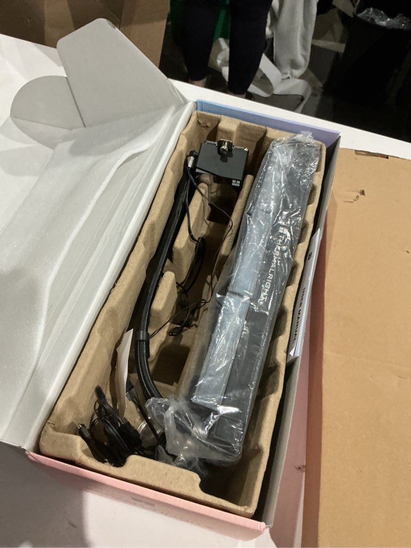 Condition photo showing As Is for thermalright frozen infinity 360 black cpu water cooler, with triple 124mm infinity mirror pwm fans,for intel 1150/1151/1200/2011/ 1700/1851&amd/am4/am5,360 size infinity mirror water cooling radiator 360mm aio black-fi360 black