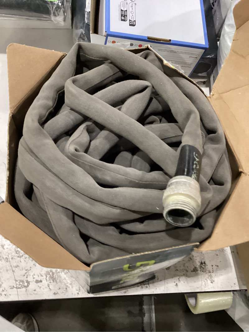 Condition photo showing As Is for zero-g 4001-100 garden hose, 5/8" x 100', gray zero-g 5/8" x 100'