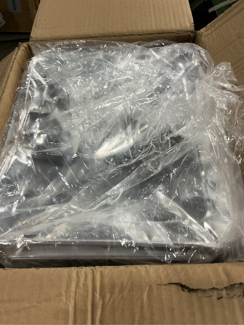 Condition photo showing Good Condition for Alpha Living 6 Pack - Disposable Chafing Dish Buffet Set, Half Size Pans, Welded Body Food Warmers for Parties, Fuel Cans Complete Set, Warming Trays Complete Kit (with Racks)