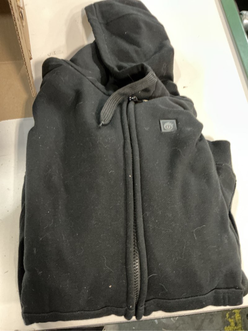 Condition photo showing As Is for DEWALT DCHJ067B-XL 20V/12V MAX Bare Hooded Heated Jacket, Black, X-Large