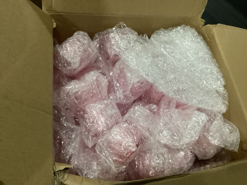 Condition photo showing New/Like New for mumufy 50 pcs glass tealight candle holder ribbed votive candle holder for centerpiece wedding proposal spa aromatherapy meditation home decor (pink)