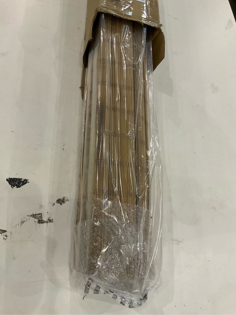 Condition photo showing New/Like New for LazBlinds No Tools No Drill Cordless Bamboo Roman Shades, Light Filtering Window Treatment, Roll Up Bamboo Blinds for Windows 20'' W x 64'' H, Dali Native Light Filtering-dali Native 20" W x 64" H