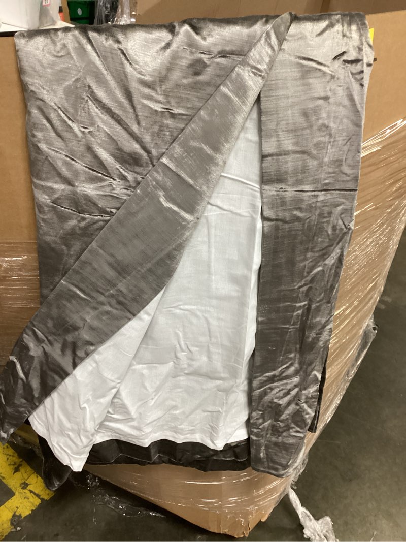 Condition photo showing Good Condition for luster velvet curtain, single panel, silver 48” x96”