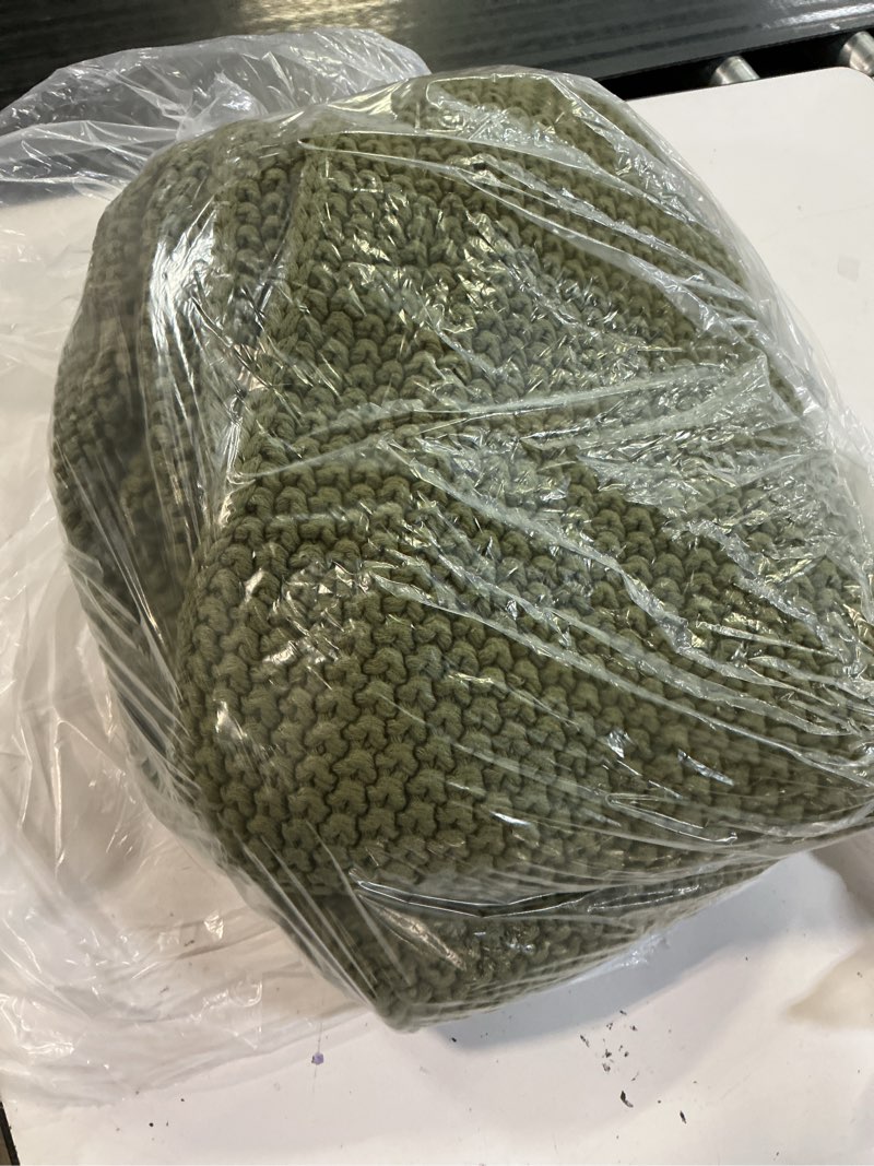 Condition photo showing Good Condition for cotton fisherman throw, 50x60, olive