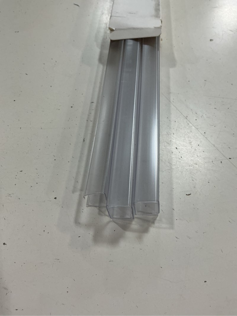 Condition photo showing New/Like New for cabinet protector edge guard (pack of 5), 24\" clear pvc cabinet edge protectors for 3/4\" thick kitchen cabinets doors – slip-on no-tool sliding installation 24 inches 6