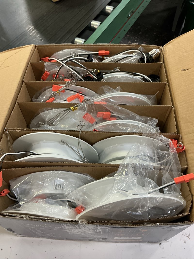Condition photo showing Good Condition for amico recessed lighting 5/6 inch, 24 pack 5cct flat led can lights, 2700k/3000k/4000k/5000k/6000k selectable,12w eqv 120w, 1050lm brightness, retrofit installation - etl & fcc