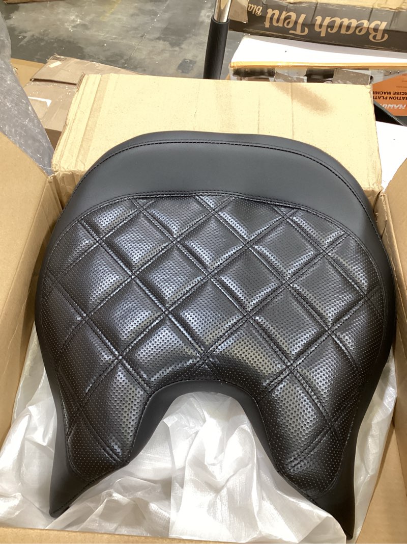 Condition photo showing Good Condition for psler driver seat for can-am ryker 600 900 rally 2019-2026, sport 2022-2026 | wide comfort replacement saddle, black pu leather with black stitching, for long journeys cruising, reduces fatigue
