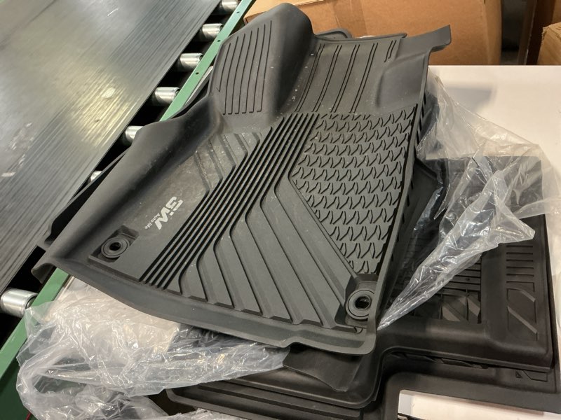 Condition photo showing As Is for 3w floor mats fit acura mdx 2022-2024 2025 2026 tpe all weather custom fit floor liner for acura mdx 1st, 2nd and 3rd row, black 3.for acura mdx | 22-25 | 1st-3rd row