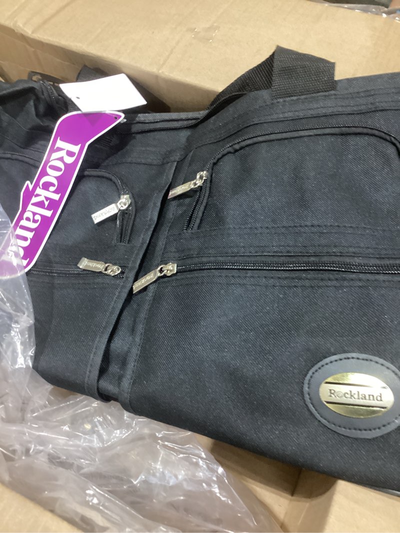 Condition photo showing New/Like New for rockland rolling duffel bag, black, 22" 22 inches black