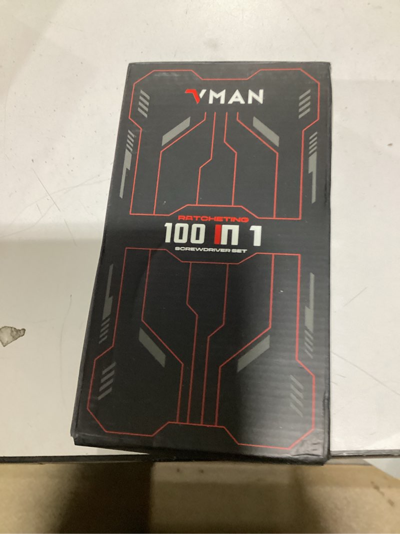 Condition photo showing New/Like New for VMAN Ratchet Screwdriver Set, 66 in 1 magnetic Screwdriver sets, S2 Steel Bits, DIY Combination Flexible Shaft, Suitable for Furniture Assembly, Precision Electrical Appliance Repair, Bicycle Tools