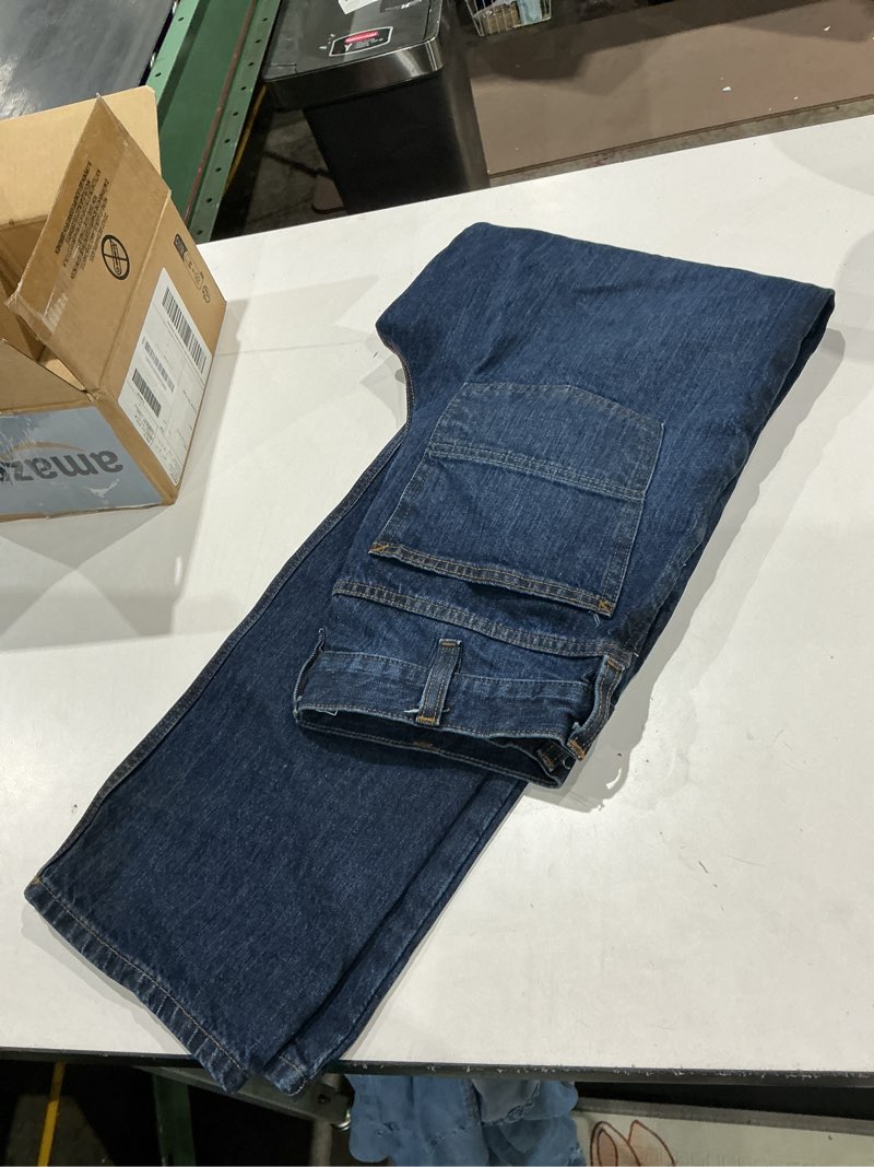 Condition photo showing Good Condition for carhartt carpenter blue denim jeans loose utility mens size 32x32