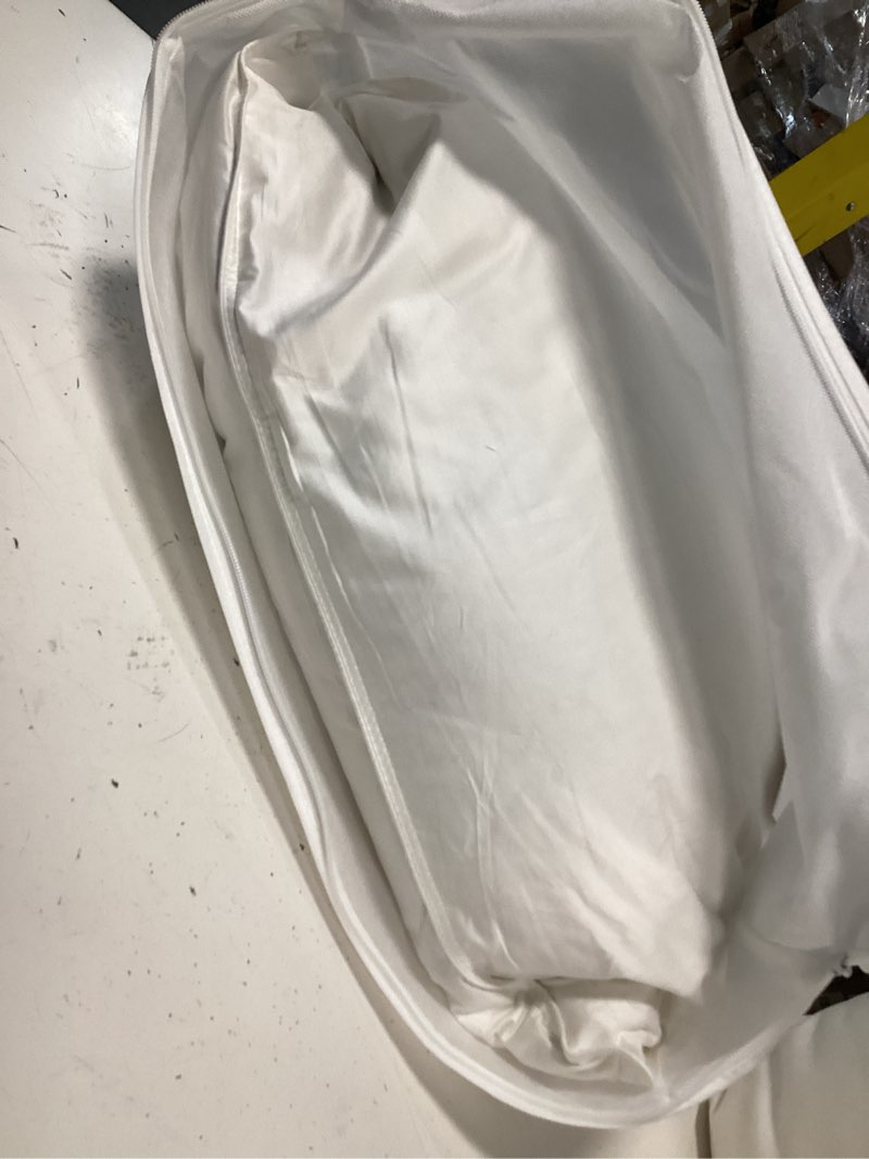 Condition photo showing Good Condition for three geese white goose feather down pillows queen size set of 1-100% cotton, medium firm,soft support queen(pack of 1) queen-white